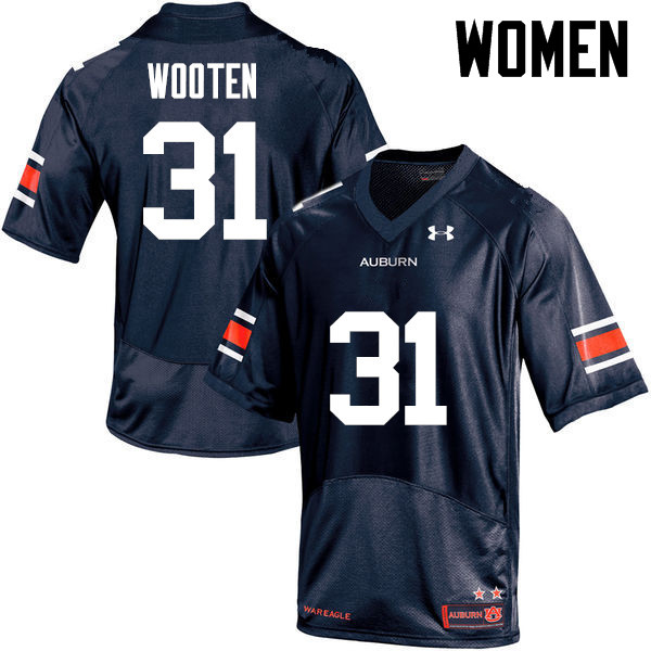 Women's Auburn Tigers #31 Chandler Wooten Navy College Stitched Football Jersey